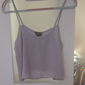 Topshop Purple Camisole Sleeveless Crop Top